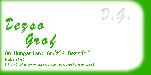 dezso grof business card